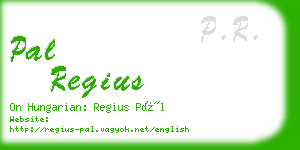 pal regius business card